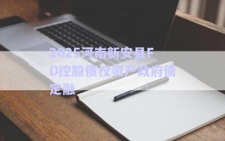 2025河南新安縣FD控股債權(quán)資產(chǎn)政府債定融 2025河南新安縣FD控股債權(quán)資產(chǎn)政府債定融