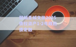 鄒城圣城文旅2025債權(quán)資產(chǎn)1-2號政府債定融 鄒城圣城文旅2025債權(quán)資產(chǎn)1-2號政府債定融